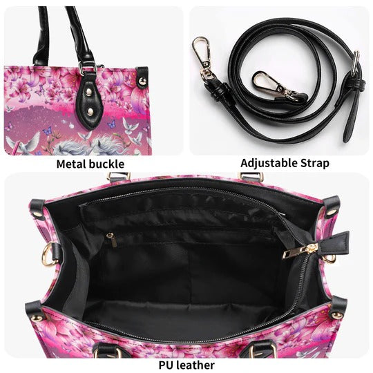 Cowgic This Girl Runs On Jesus And Horses Leather Handbag