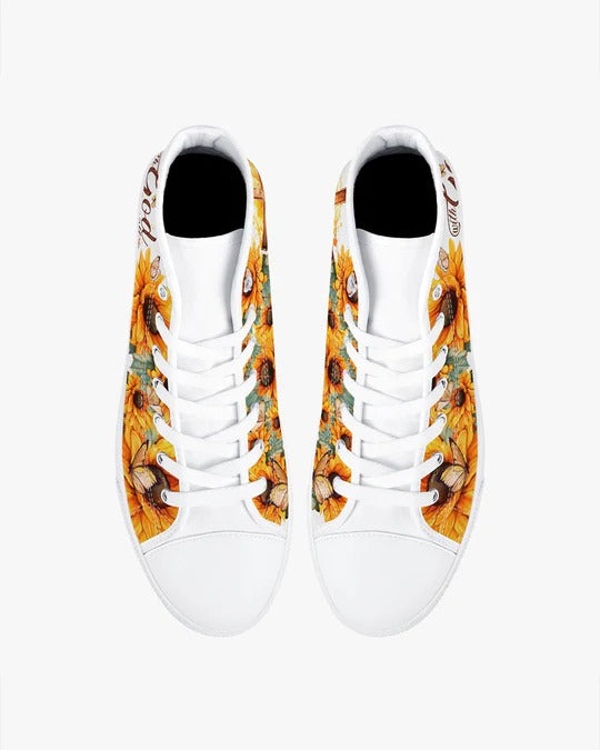 Cowgic With God All Things Are Possible High Top Canvas Shoes