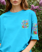 Cowgic Look Back And Thank God Cross Flowers All Over Print Shirt