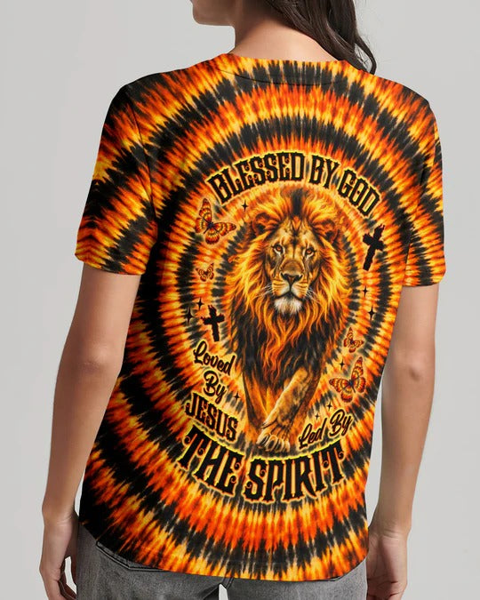 Cowgic Blessed By God Lion Women's All Over Print Shirt