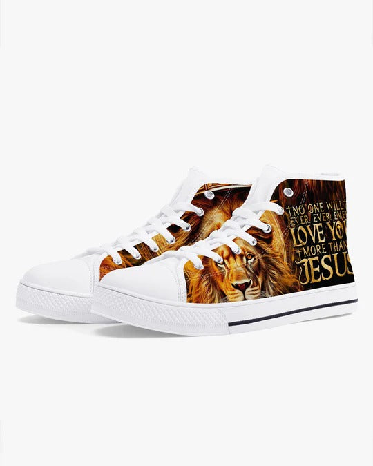 Cowgic No One Will Ever Love You More Than Jesus High Top Canvas Shoes