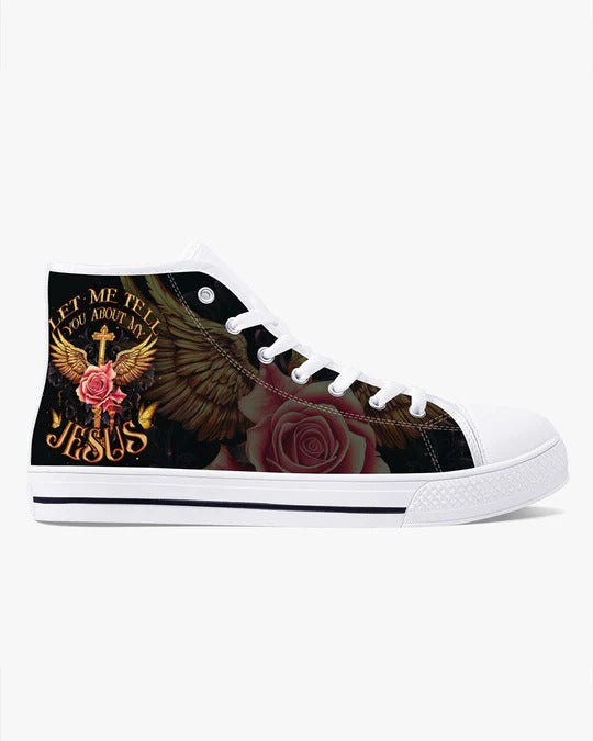 Cowgic Let Me Tell You About My Jesus High Top Canvas Shoes