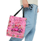 Cowgic Jesus Take The Wheel Tote Bag