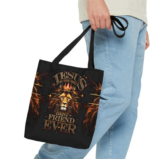 Cowgic Jesus Is The Best Lion Tote Bag