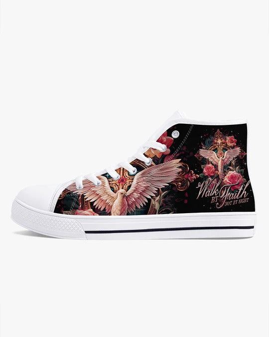 Cowgic Walk By Faith Not By Sight High Top Canvas Shoes