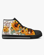 Cowgic With God All Things Are Possible High Top Canvas Shoes