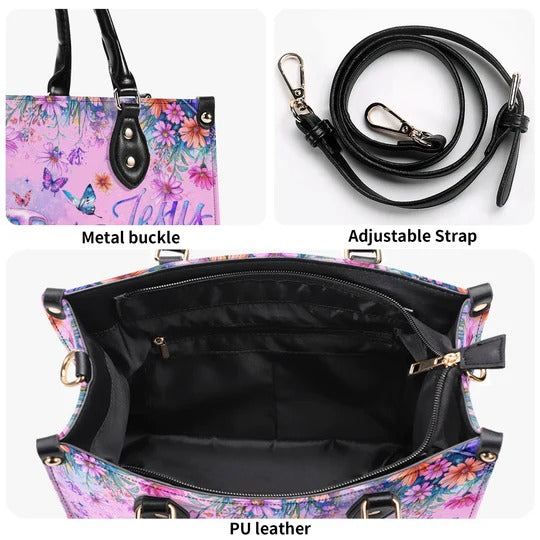 Cowgic Jesus Take The Wheel Leather Handbag