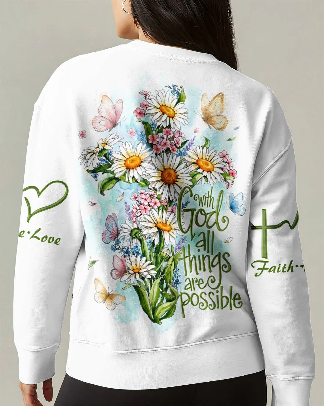 Cowgic With God All Things Daisy Butterfly Women's All Over Print