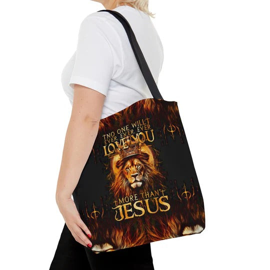 Cowgic No One Will Ever Love You More Than Jesus Tote Bag