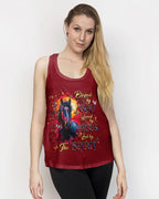 Cowgic Blessed By God Loved By Jesus Horse Women's All Over Print Shirt