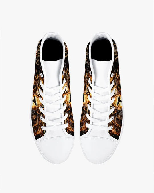 Cowgic Jesus Is The Best Lion High Top Canvas Shoes