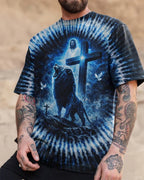 Cowgic Jesus Dropped The Charges Lion Swirl Men's All Over Print Shirt
