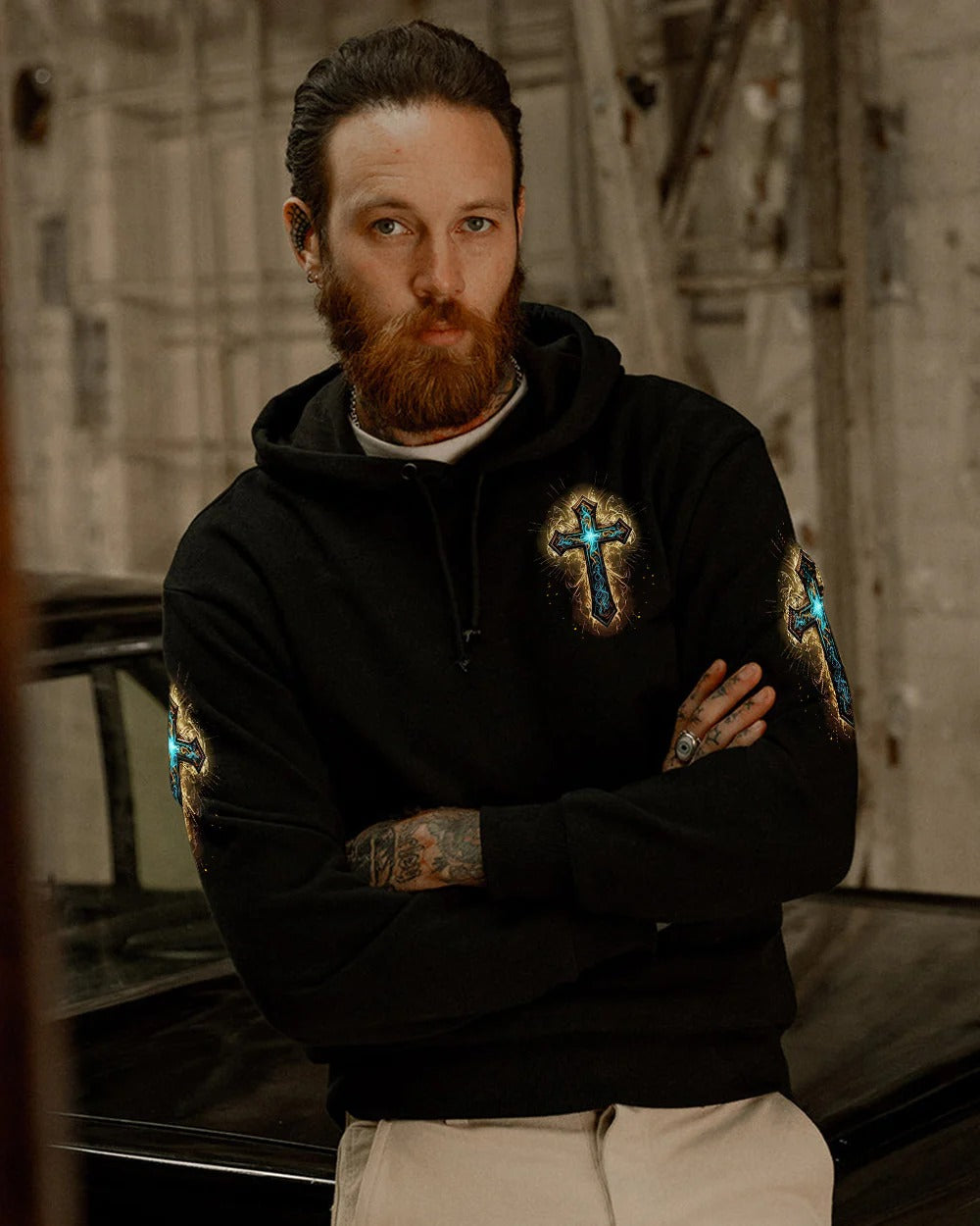 Cowgic Lord Stood With Me Men's All Over Print Shirt