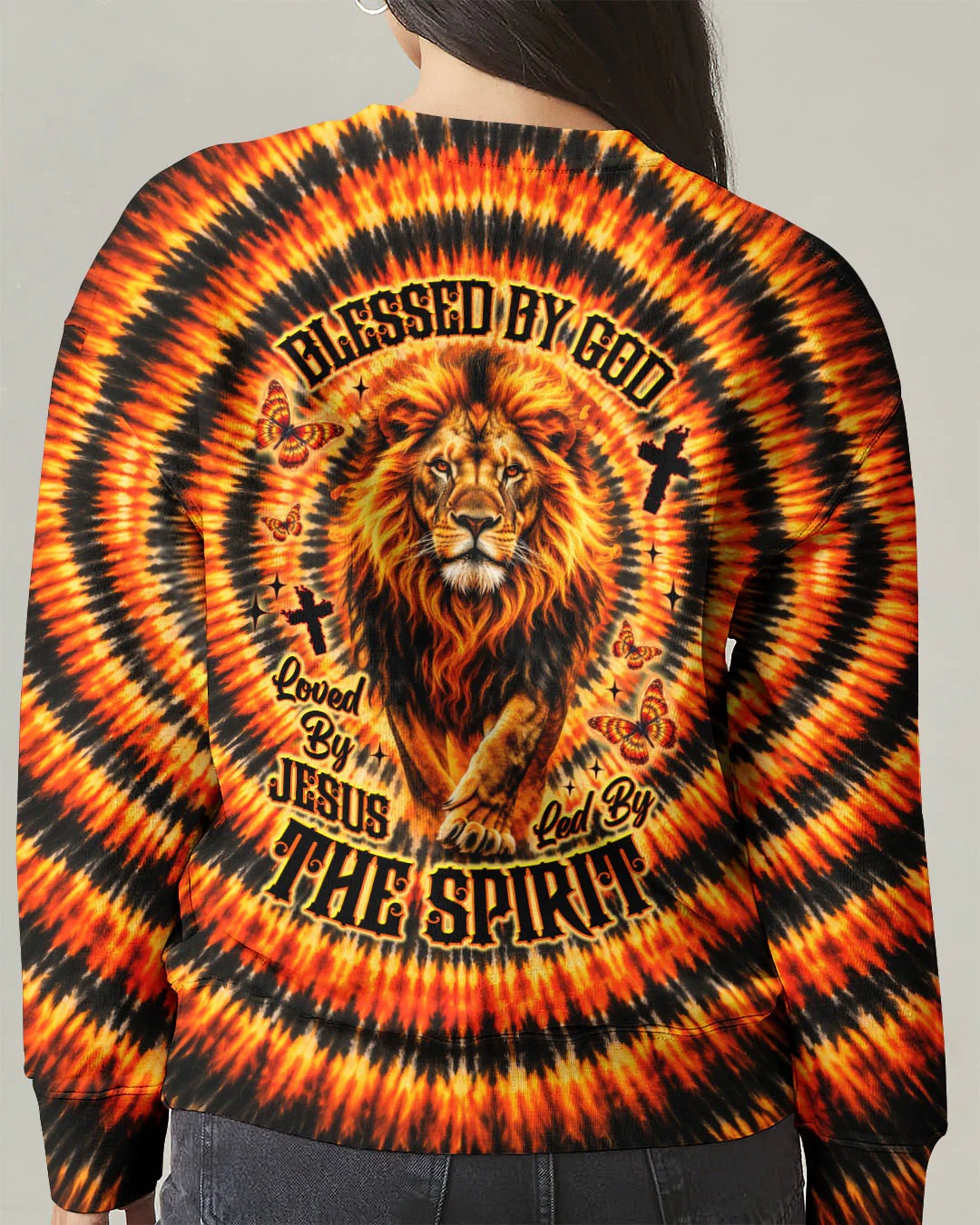 Cowgic Blessed By God Lion Women's All Over Print Shirt