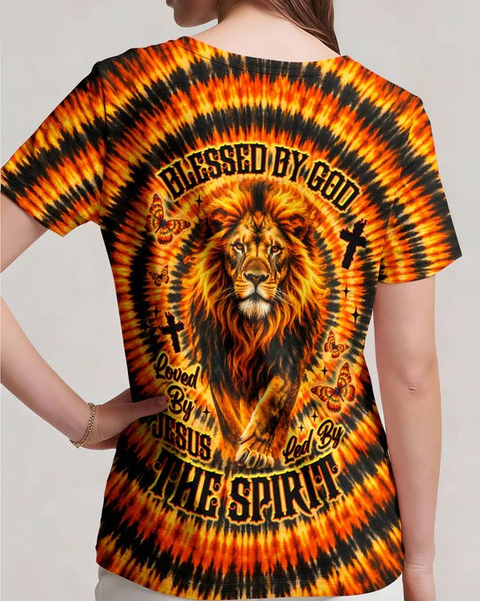 Cowgic Blessed By God Lion Women's All Over Print Shirt