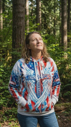 Cowgic Patriotic Angel Wings Cross Women's All Over Print Shirt