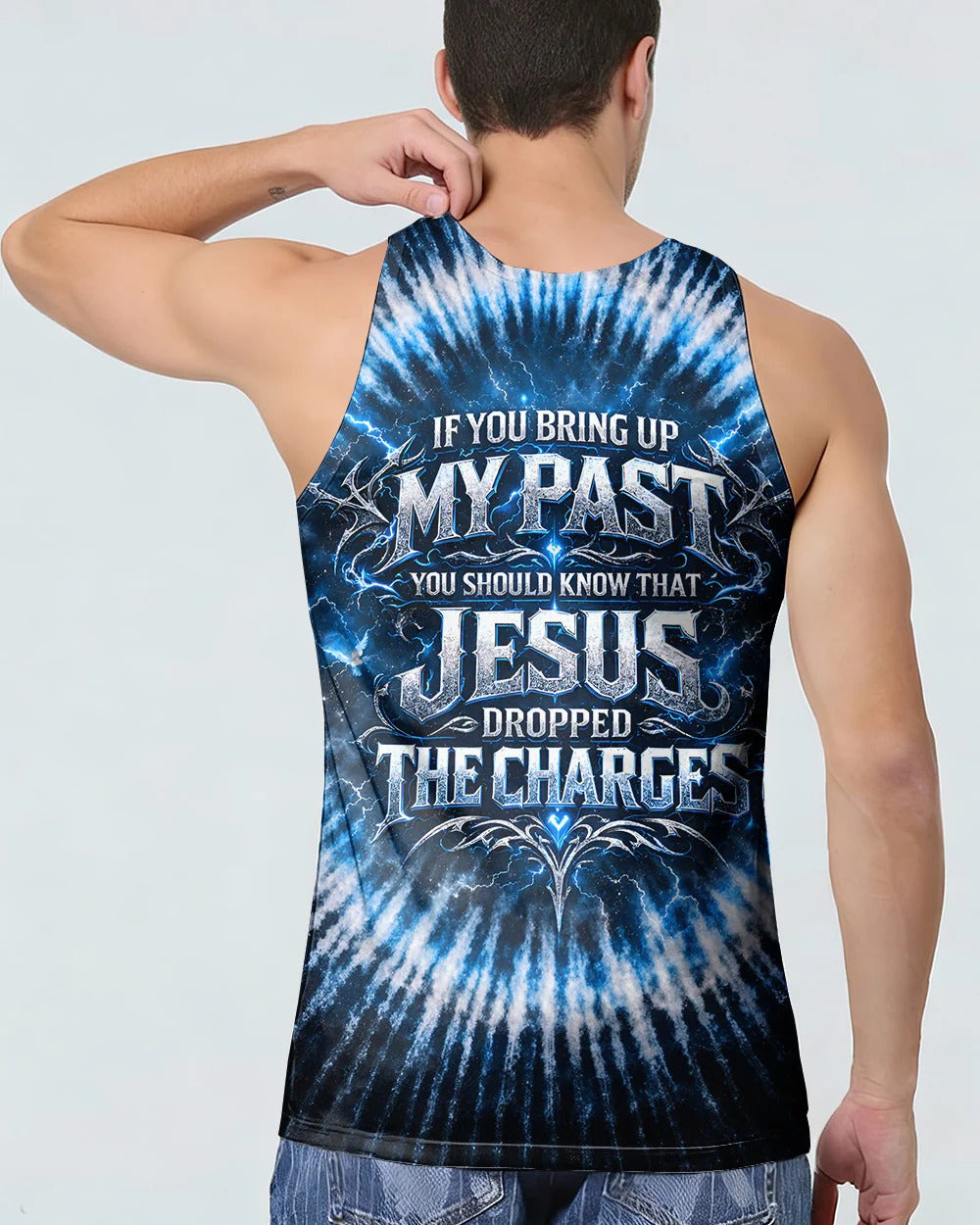 Cowgic Jesus Dropped The Charges Lion Swirl Men's All Over Print Shirt