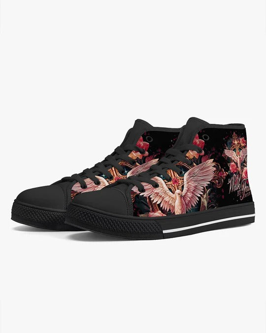 Cowgic Walk By Faith Not By Sight High Top Canvas Shoes