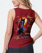 Cowgic Blessed By God Loved By Jesus Horse Women's All Over Print Shirt