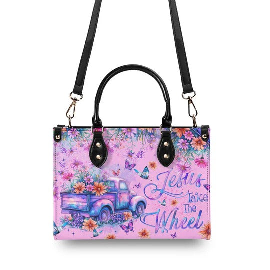 Cowgic Jesus Take The Wheel Leather Handbag
