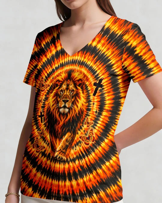 Cowgic Blessed By God Lion Women's All Over Print Shirt