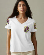 Cowgic Blessed By God Loved By Jesus Lion Flower All Over Print Shirt