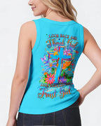 Cowgic Look Back And Thank God Cross Flowers All Over Print Shirt