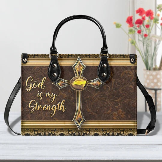 Cowgic God Is My Strength Leather Handbag