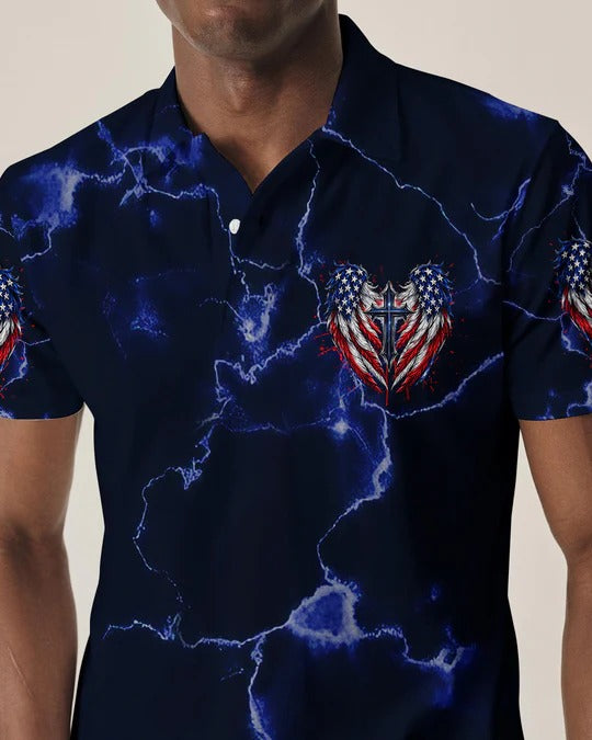 Cowgic One Nation Under God Cross Wings Men's All Over Print Shirt