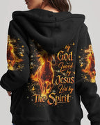 Cowgic Blessed By God Loved By Jesus Horse Women's All Over Print Shirt