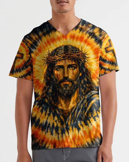 Cowgic Jesus Halo Of Faith Black & Yellow Swirl Men's All Over Print Shirt
