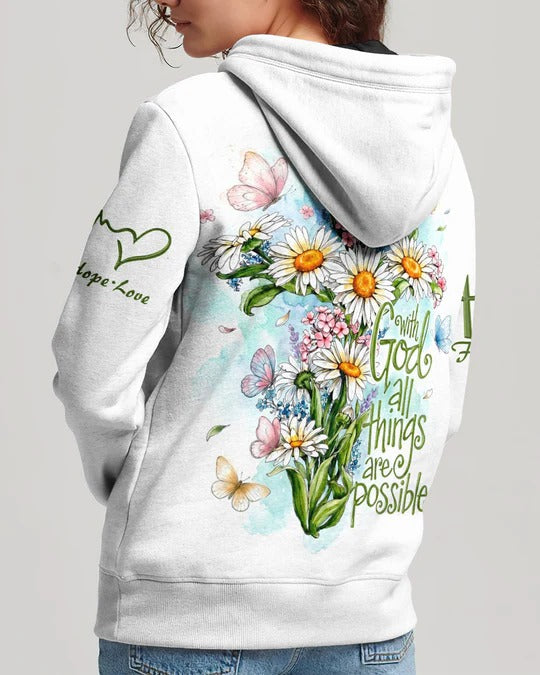 Cowgic With God All Things Daisy Butterfly Women's All Over Print