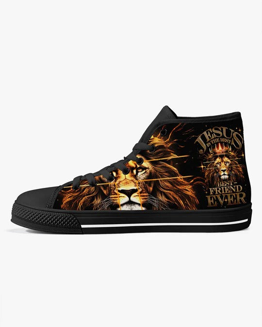 Cowgic Jesus Is The Best Lion High Top Canvas Shoes