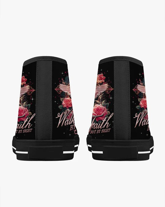 Cowgic Walk By Faith Not By Sight High Top Canvas Shoes