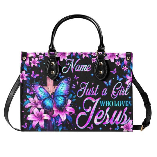 Cowgic Just A Girl Who Loves Jesus Leather Handbag
