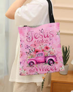 Cowgic Jesus Take The Wheel Tote Bag