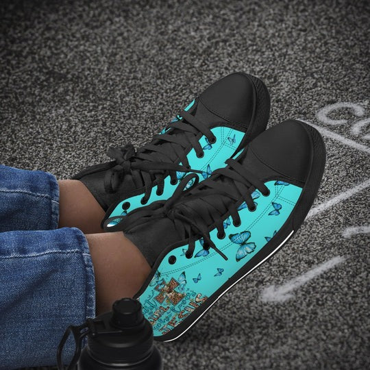 Cowgic Just A Girl Who Loves Jesus High Top Canvas Shoes