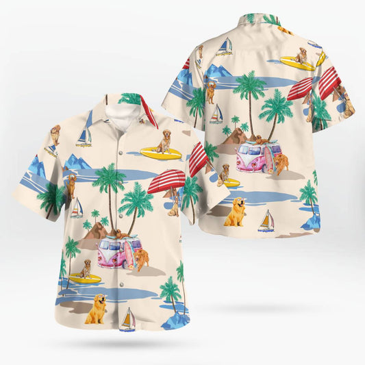 Cowgic Golden Retriever Summer Beach