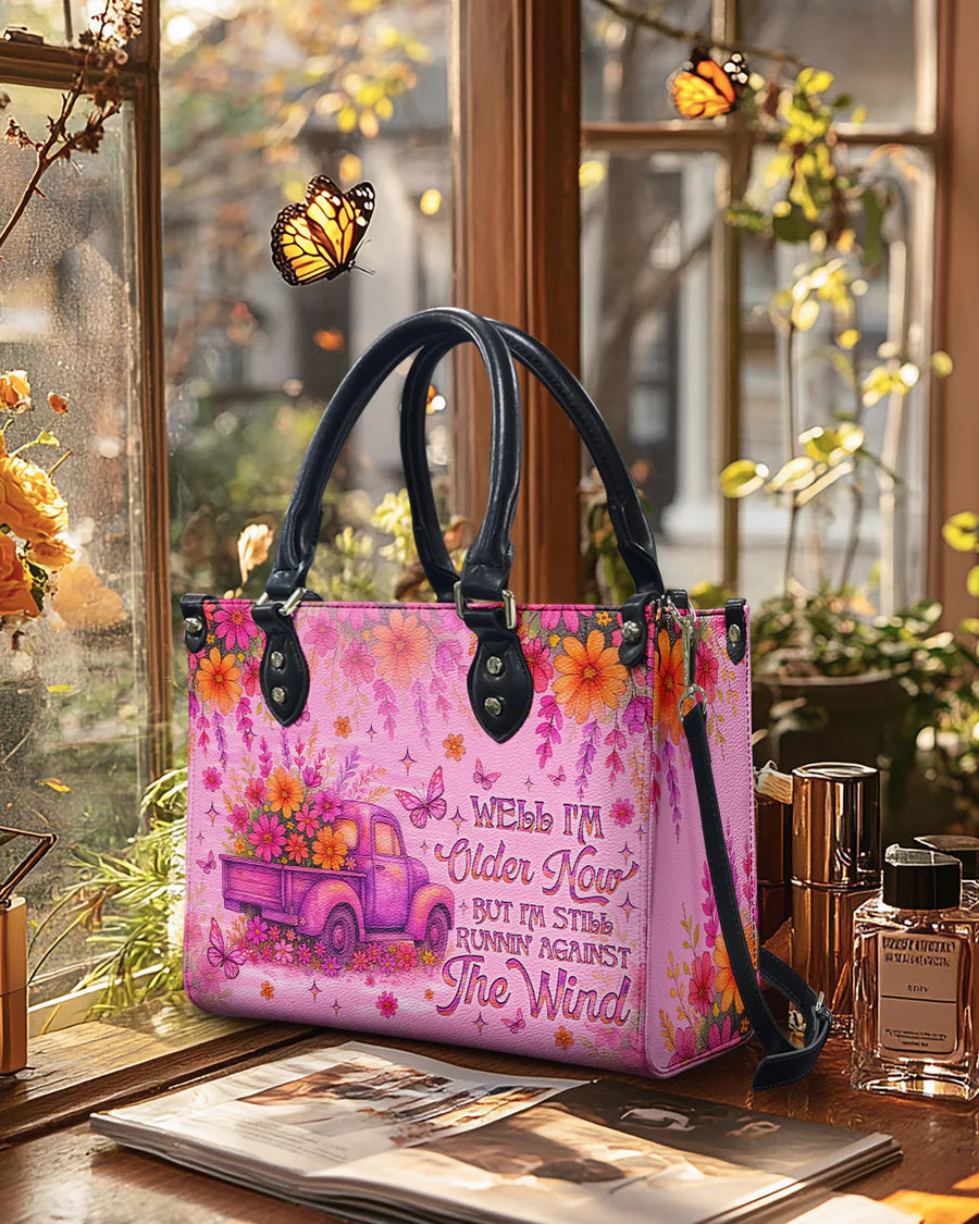 Cowgic Running Against The Wind Truck Leather Handbag