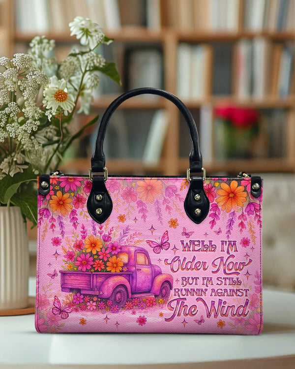 Cowgic Running Against The Wind Truck Leather Handbag