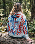 Cowgic Patriotic Angel Wings Cross Women's All Over Print Shirt