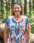 Cowgic Patriotic Angel Wings Cross Women's All Over Print Shirt