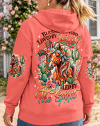 Cowgic Blessed By God Loved By Jesus Horse Women's All Over Print Shirt
