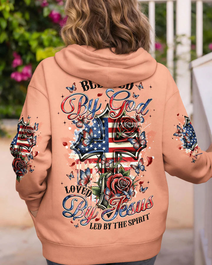 Cowgic Blessed By God Cross Women's All Over Print Shirt