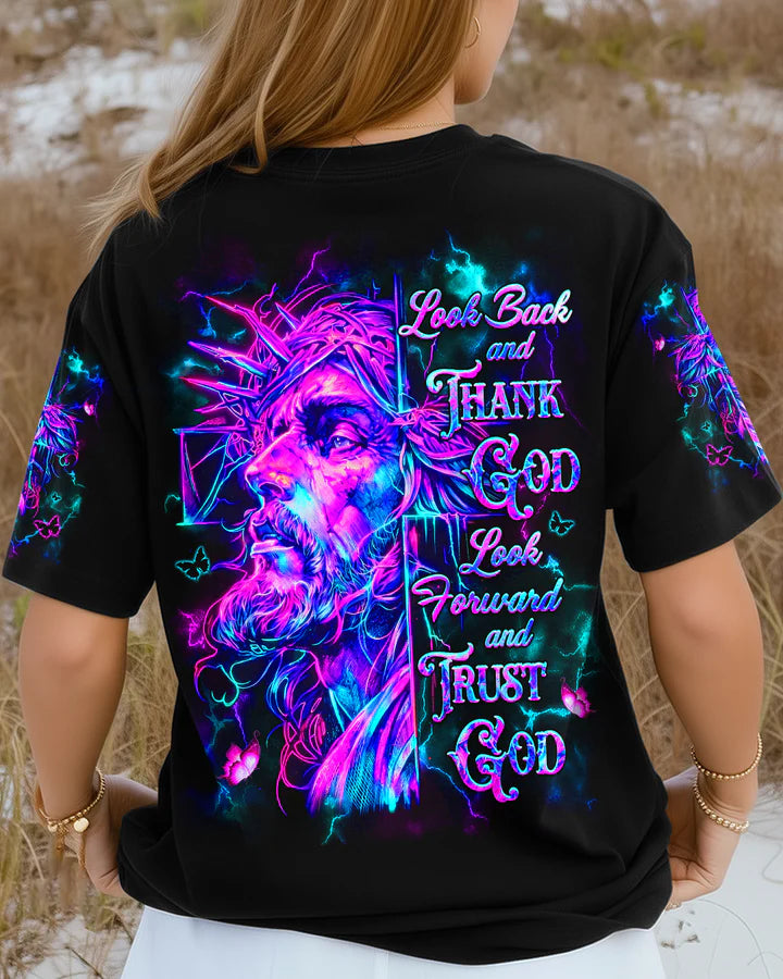 Cowgic Look Back And Thank God Women's All Over Print Shirt