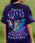 Cowgic Blessed By God Lion Women's All Over Print Shirt