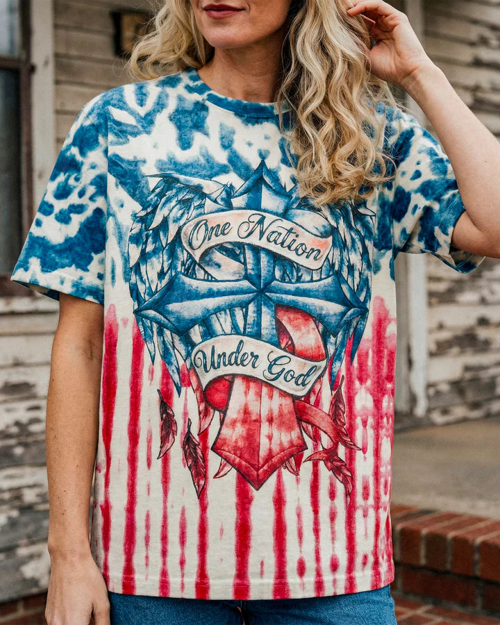 Cowgic One Nation Under God Red White & Blue Women's All Over Print