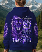 Cowgic Blessed By God Loved By Jesus Lion Women's All Over Print Shirt