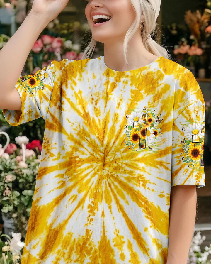 Cowgic Lord Stood With Me Cross Flowers Women's All Over Print Shirt