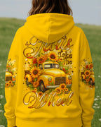Cowgic Jesus Take The Wheel Sunflowers Women's All Over Print Shirt